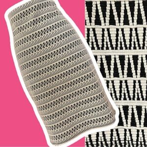 NYCC pencil skirt southwestern black white stretchy small